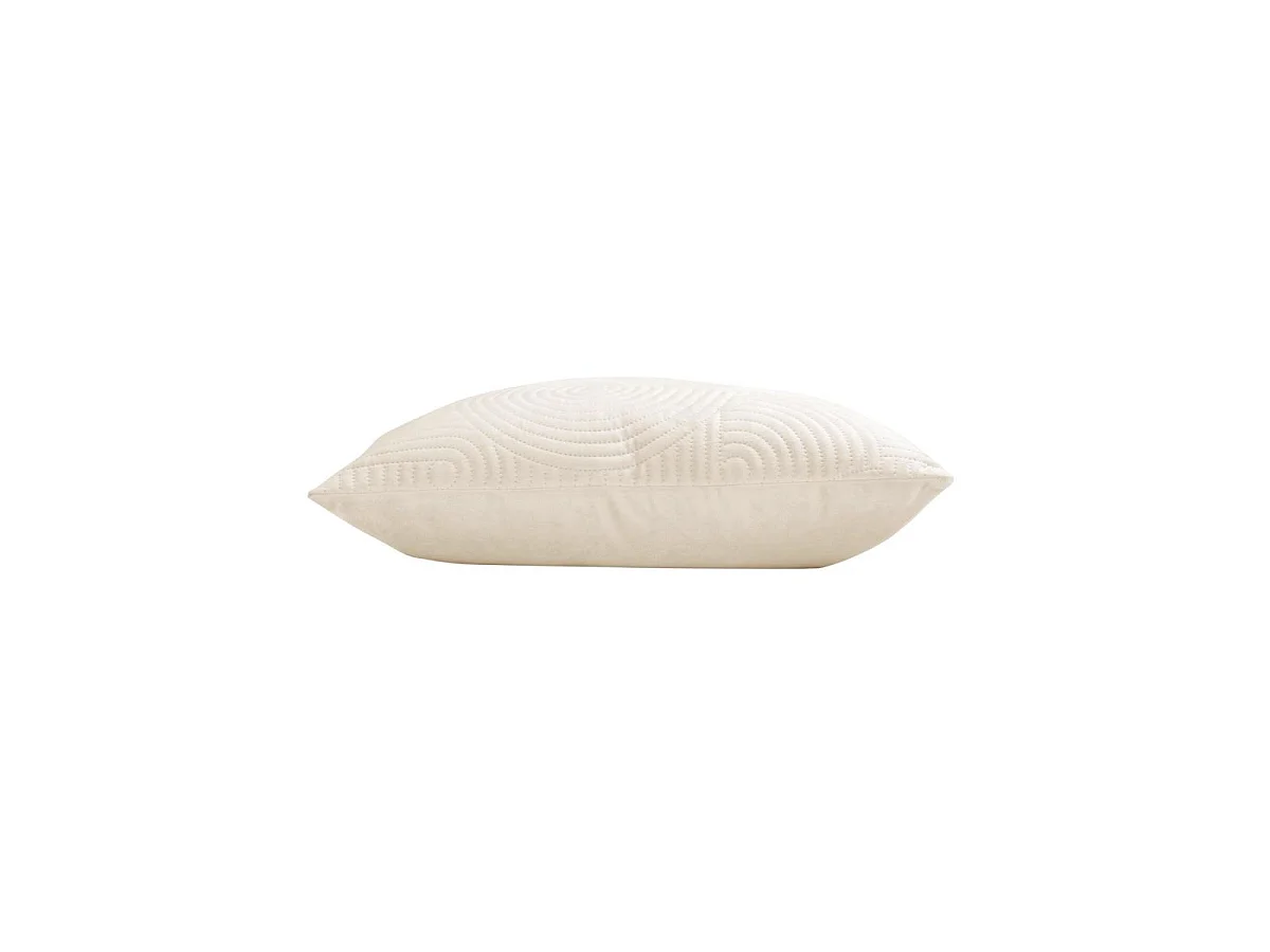 Housse de Coussin en Velours "Circles" 40x40cm Naturel