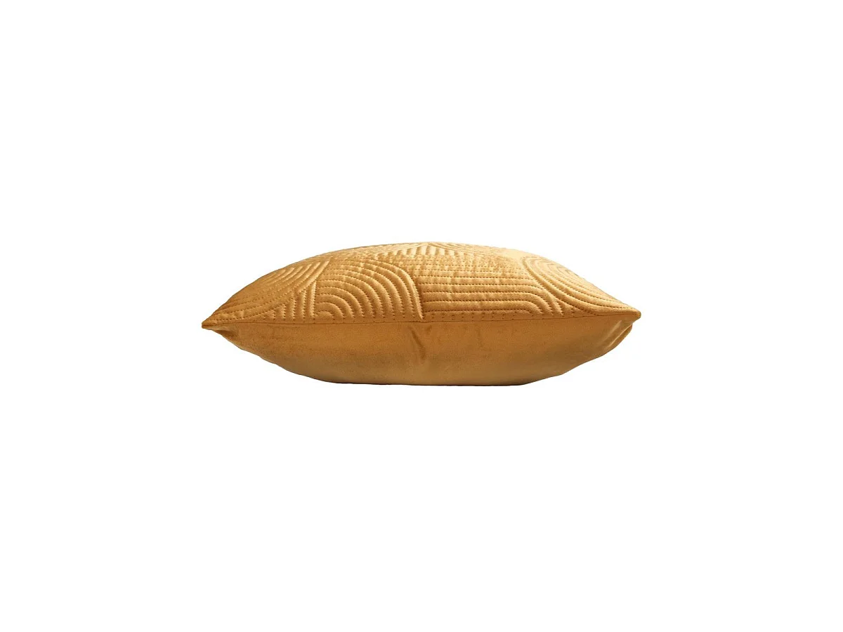 Housse de Coussin en Velours "Circles" 40x40cm Ocre