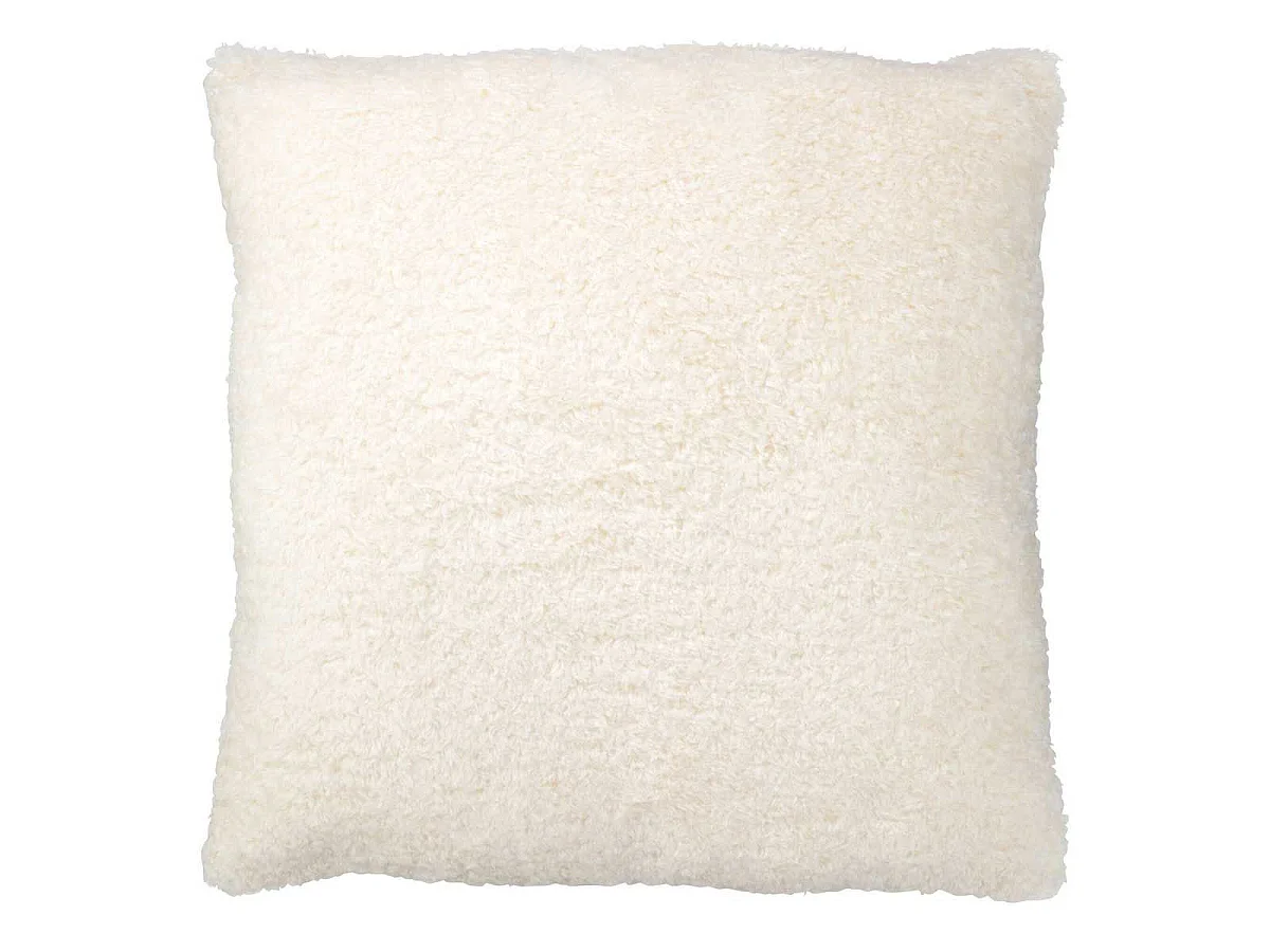 Coussin Déco "Teddy" 45x45cm Blanc