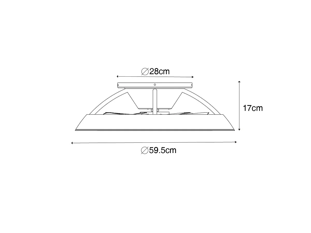 Ventilateur de plafond intelligent blanc avec LED avec télécommande - Deniz