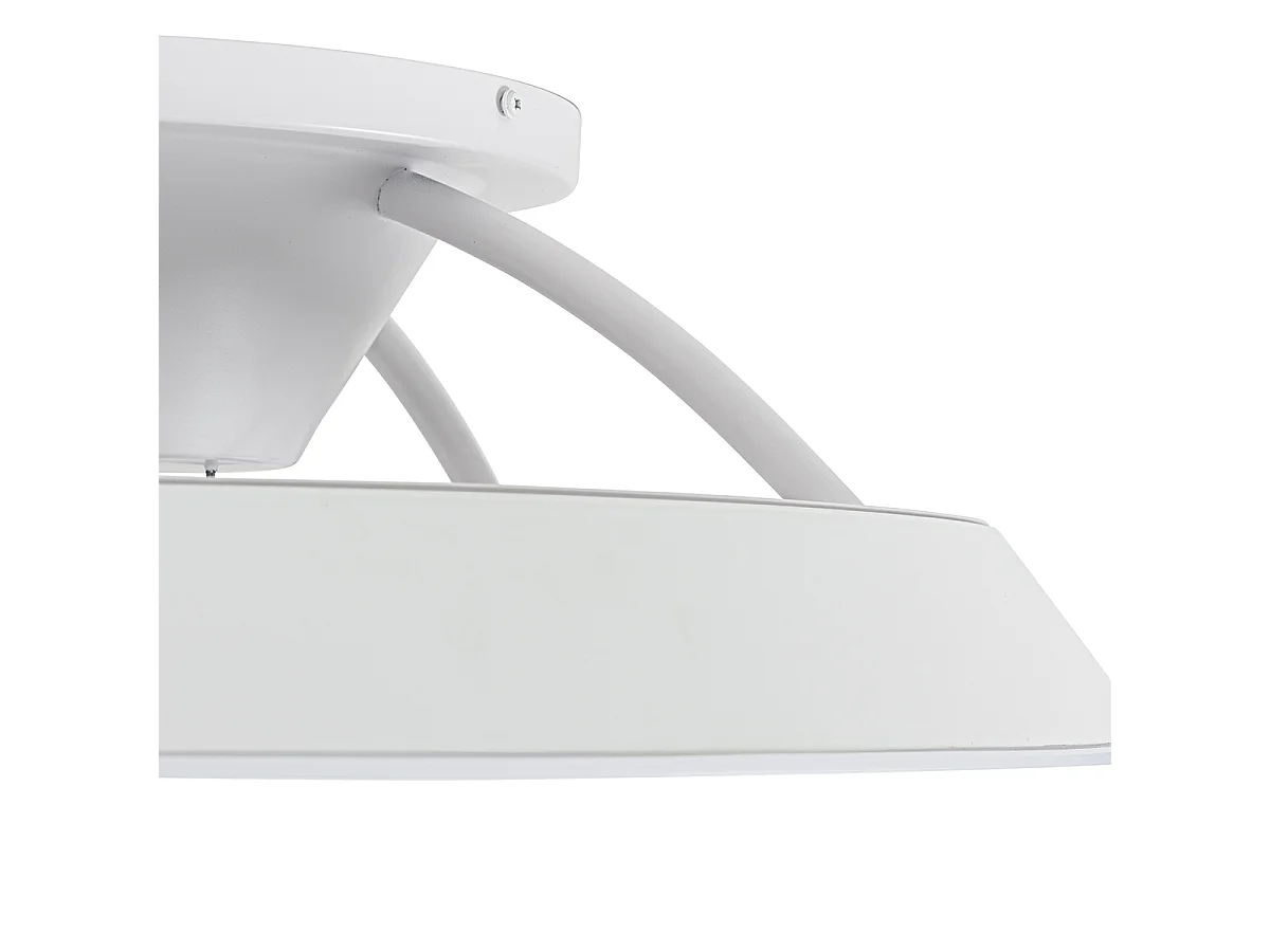 Ventilateur de plafond intelligent blanc avec LED avec télécommande - Deniz