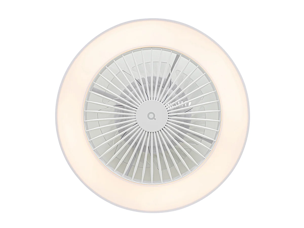 Ventilateur de plafond intelligent blanc avec LED avec télécommande - Deniz
