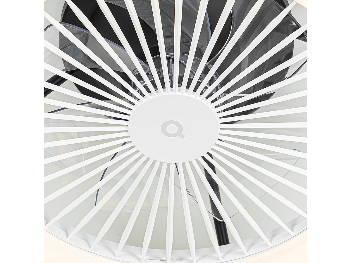 Ventilateur de plafond intelligent noir avec LED avec télécommande - Dave