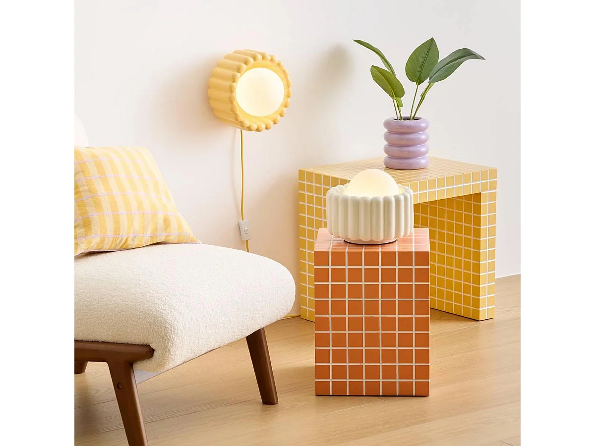 Lampe Applique Design "Lotta" 23cm Crème