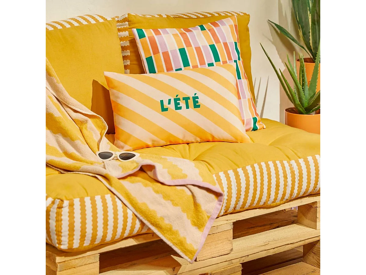 Coussin Déco d'Extérieur "Poolside" 30x50cm Jaune