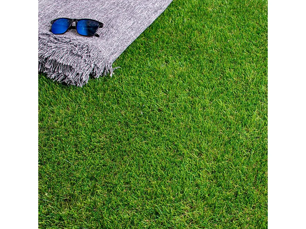 Yoevu-césped artificial 1 x 5 m 20 mm verde y marrón, alta densidad, realista, interior y exterior