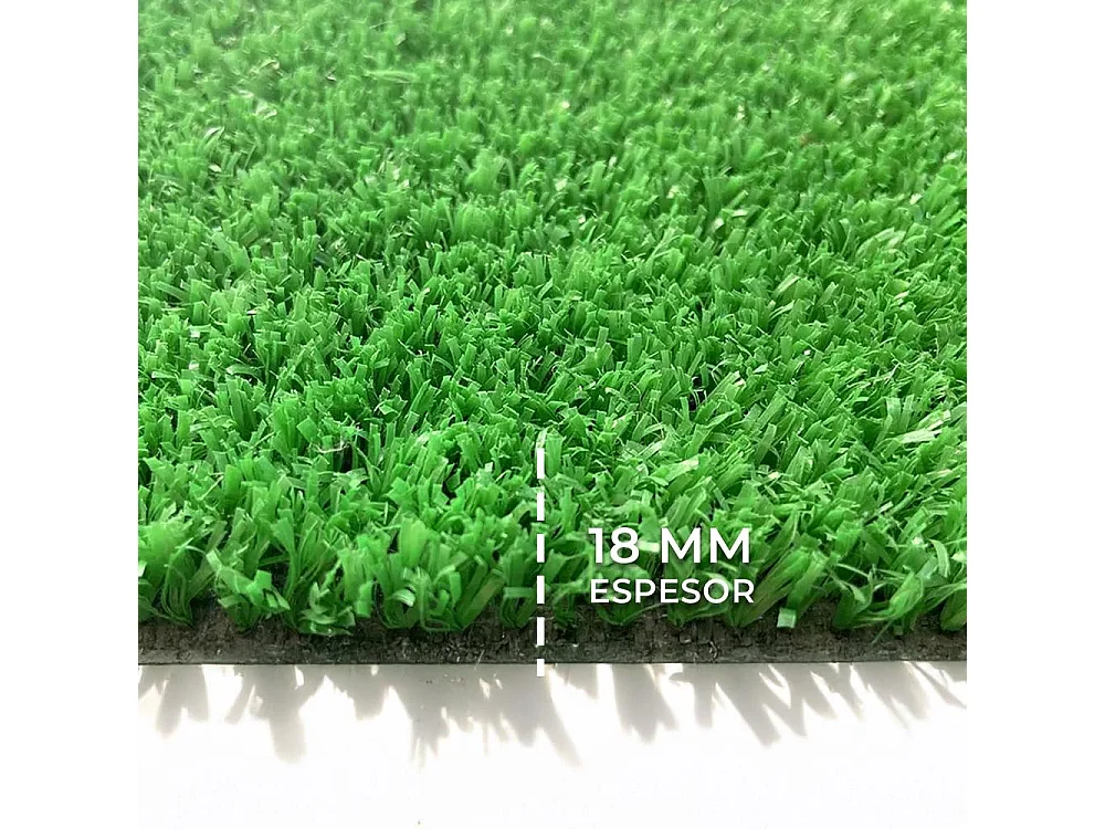 Yoevu-césped artificial verde 1 x 2 m 18 mm para interior y exterior