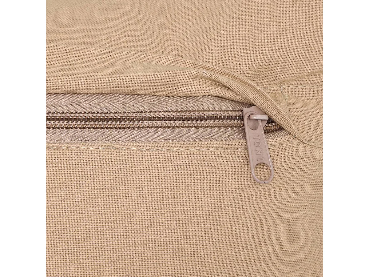 Coussin Déco à Rayures "Groove" 40x40cm Beige