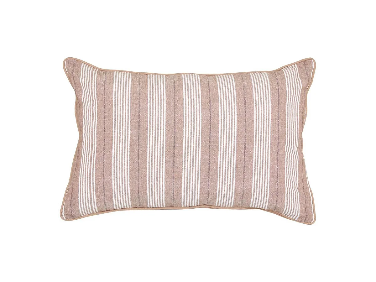 Coussin Déco à Rayures "Groove" 38x58cm Beige