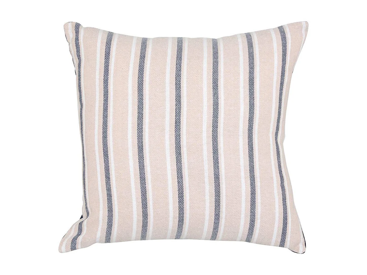 Coussin Déco à Rayures "Groove" 40x40cm Bleu