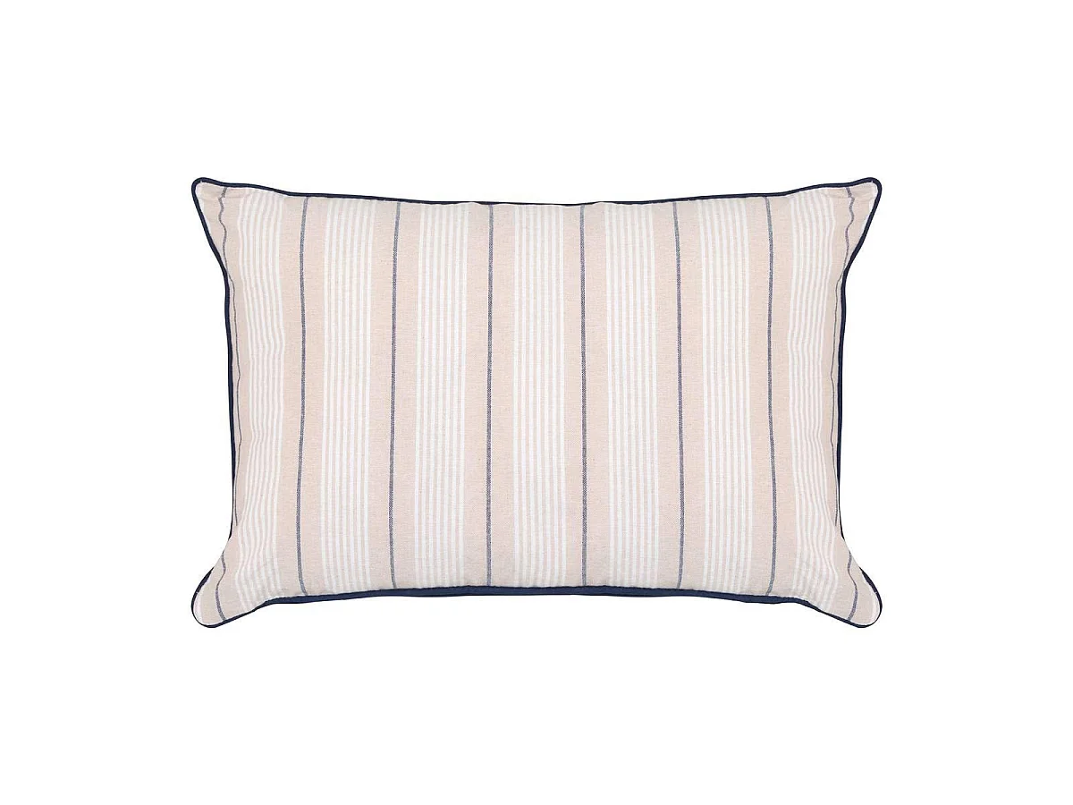 Coussin Déco à Rayures "Groove" 38x58cm Bleu