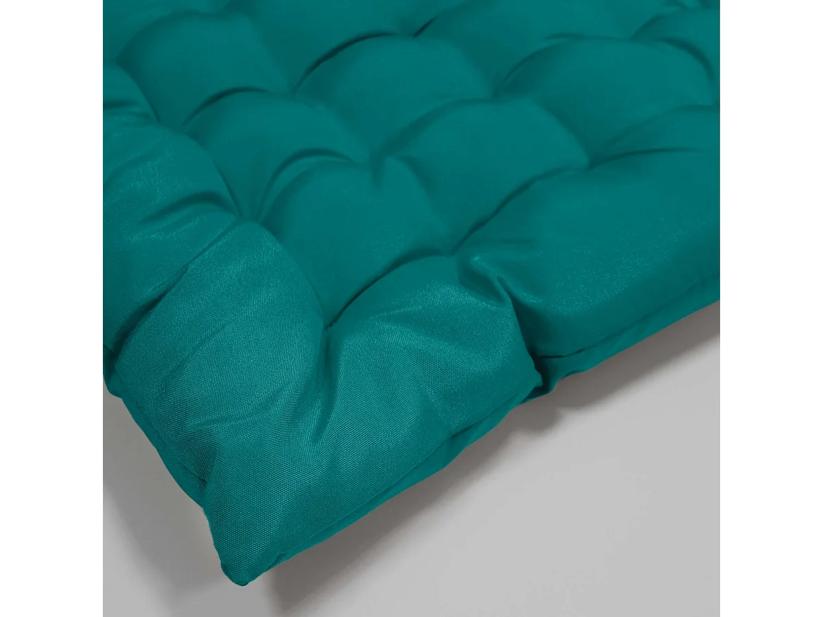 Galette de Chaise Matelassée "Essentiel" 40x40cm Bleu Paon