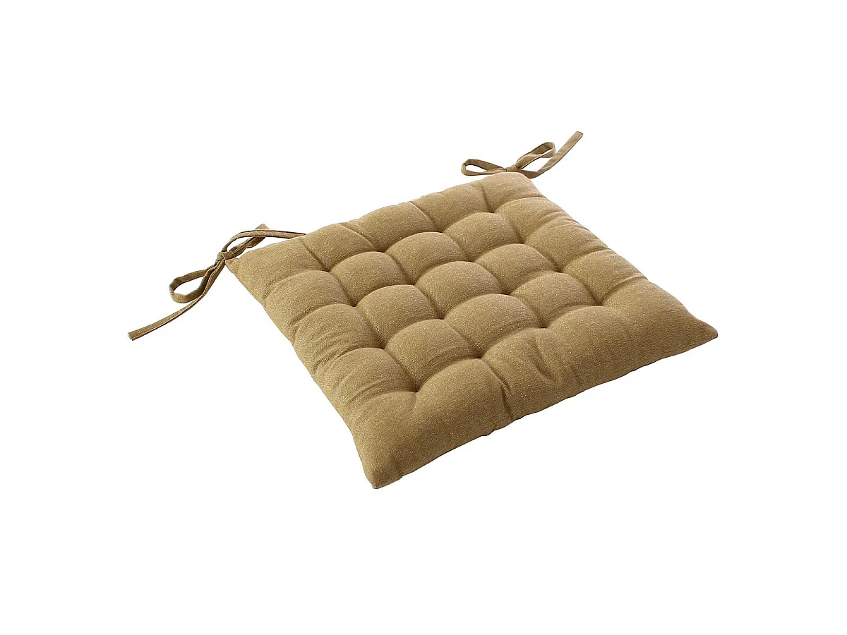 Galette de Chaise Piquée "Cambria" 38x38cm Ocre