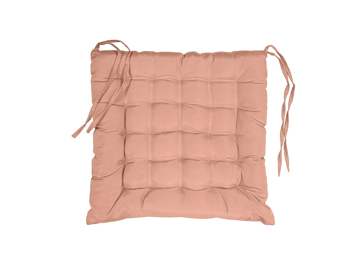 Galette de Chaise Matelassée "Essentiel" 40x40cm Rose Blush