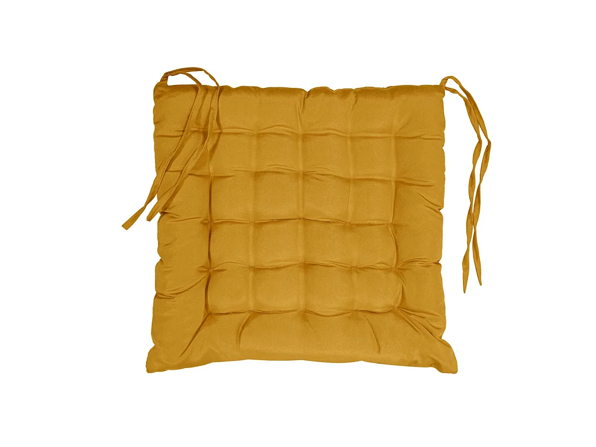 Galette de Chaise Matelassée "Essentiel" 40x40cm Ocre