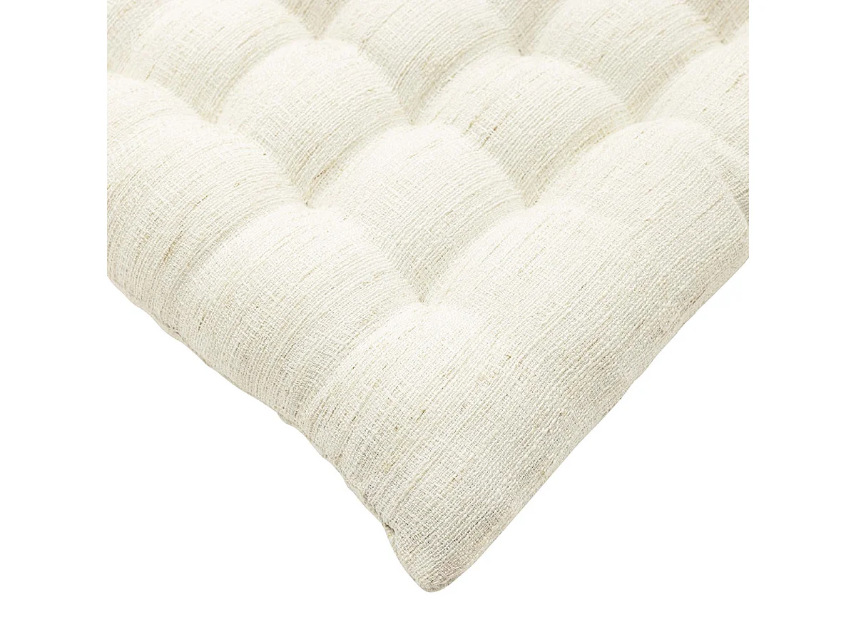 Galette de Chaise Effet Lin Tissé "Nando" 38x38cm Naturel