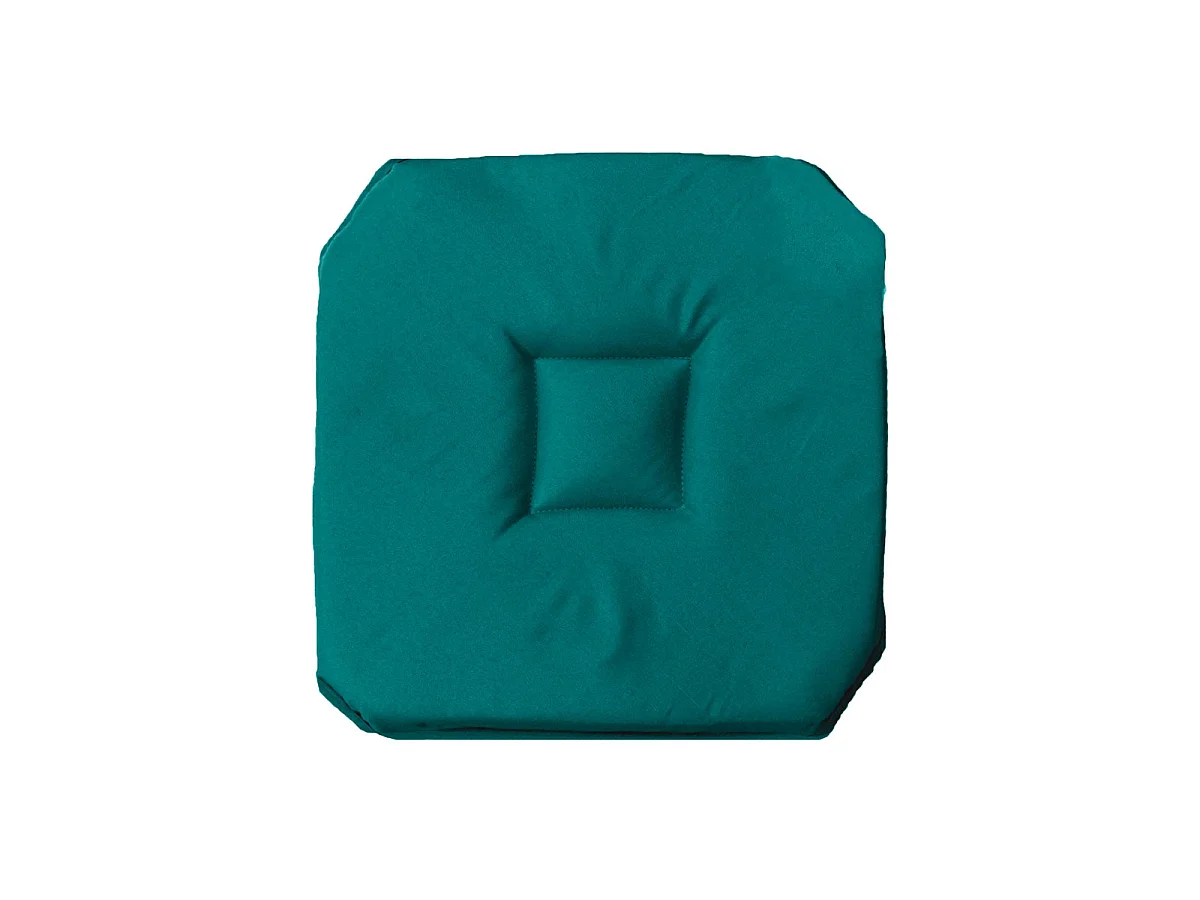 Galette de Chaise "Essentiel" 40x40cm Bleu Paon