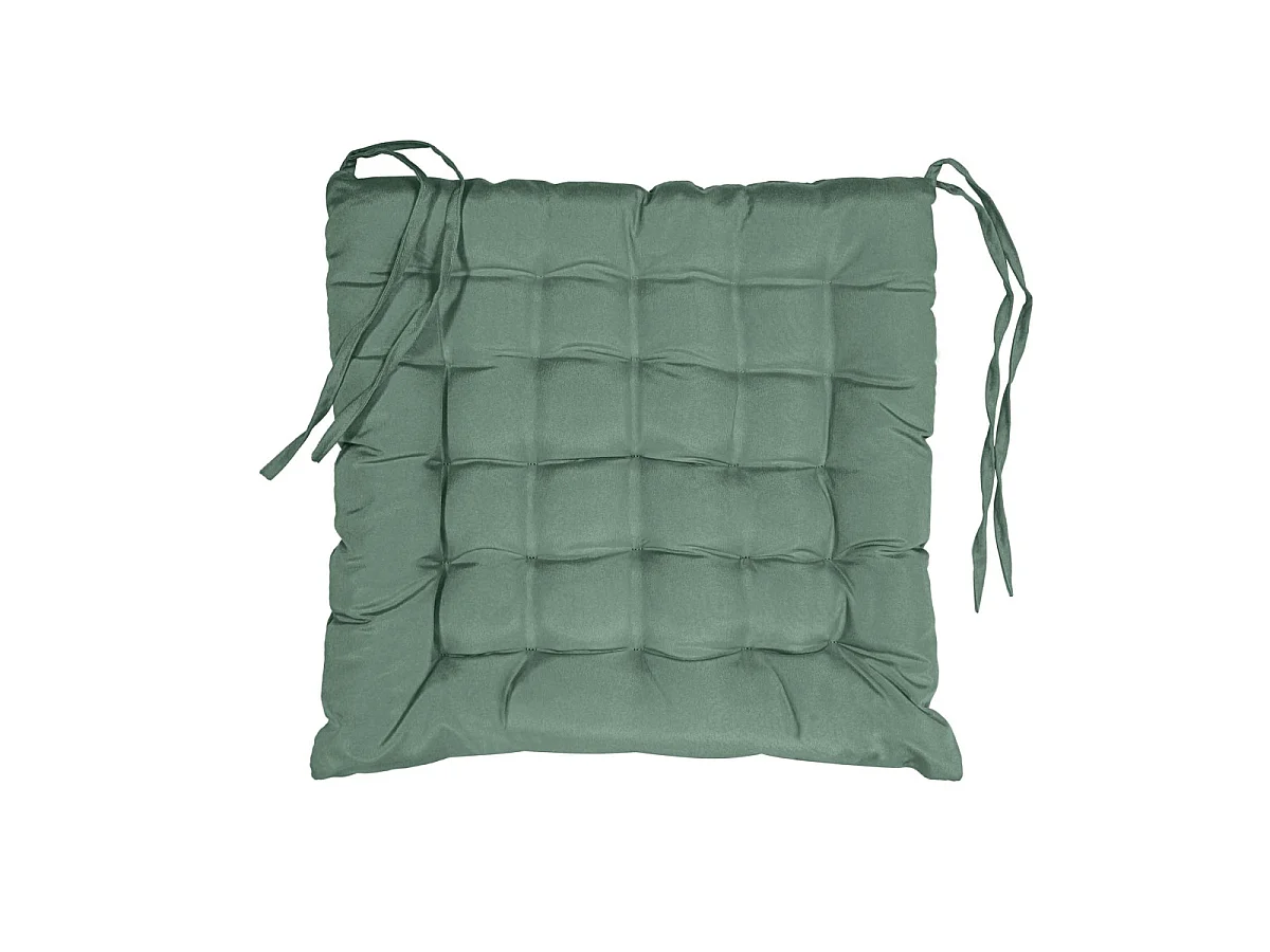 Galette de Chaise Matelassée "Essentiel" 40x40cm Vert Cèdre