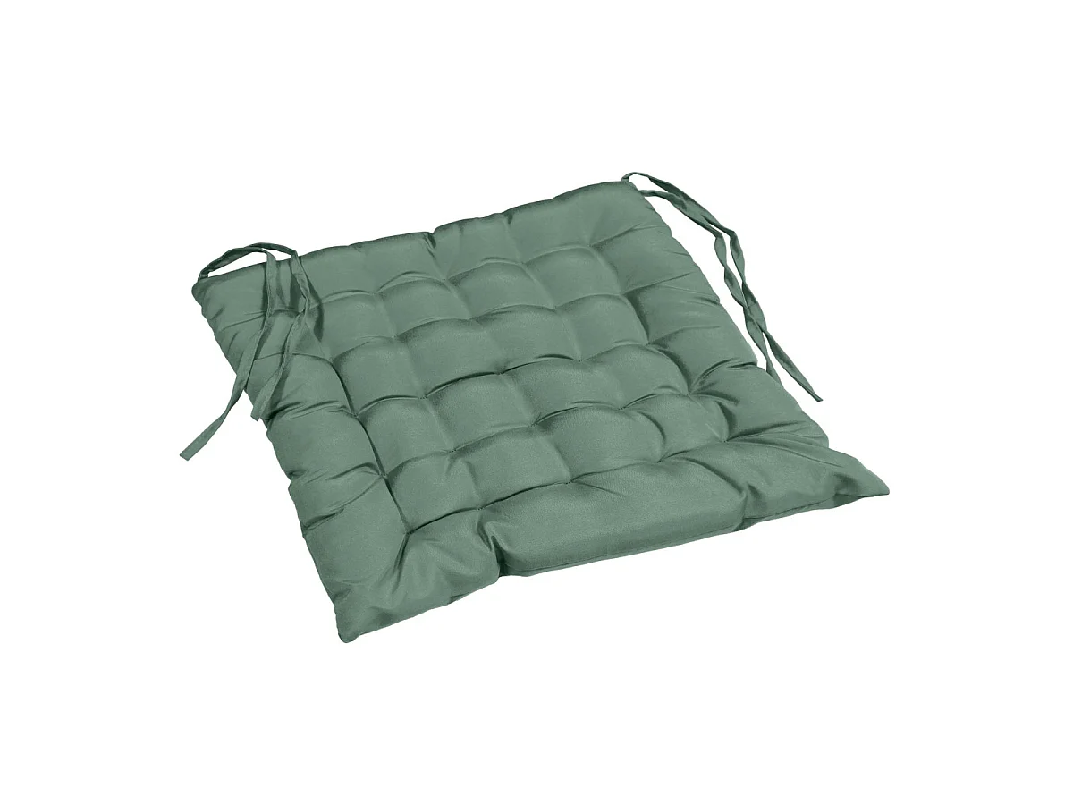 Galette de Chaise Matelassée "Essentiel" 40x40cm Vert Cèdre