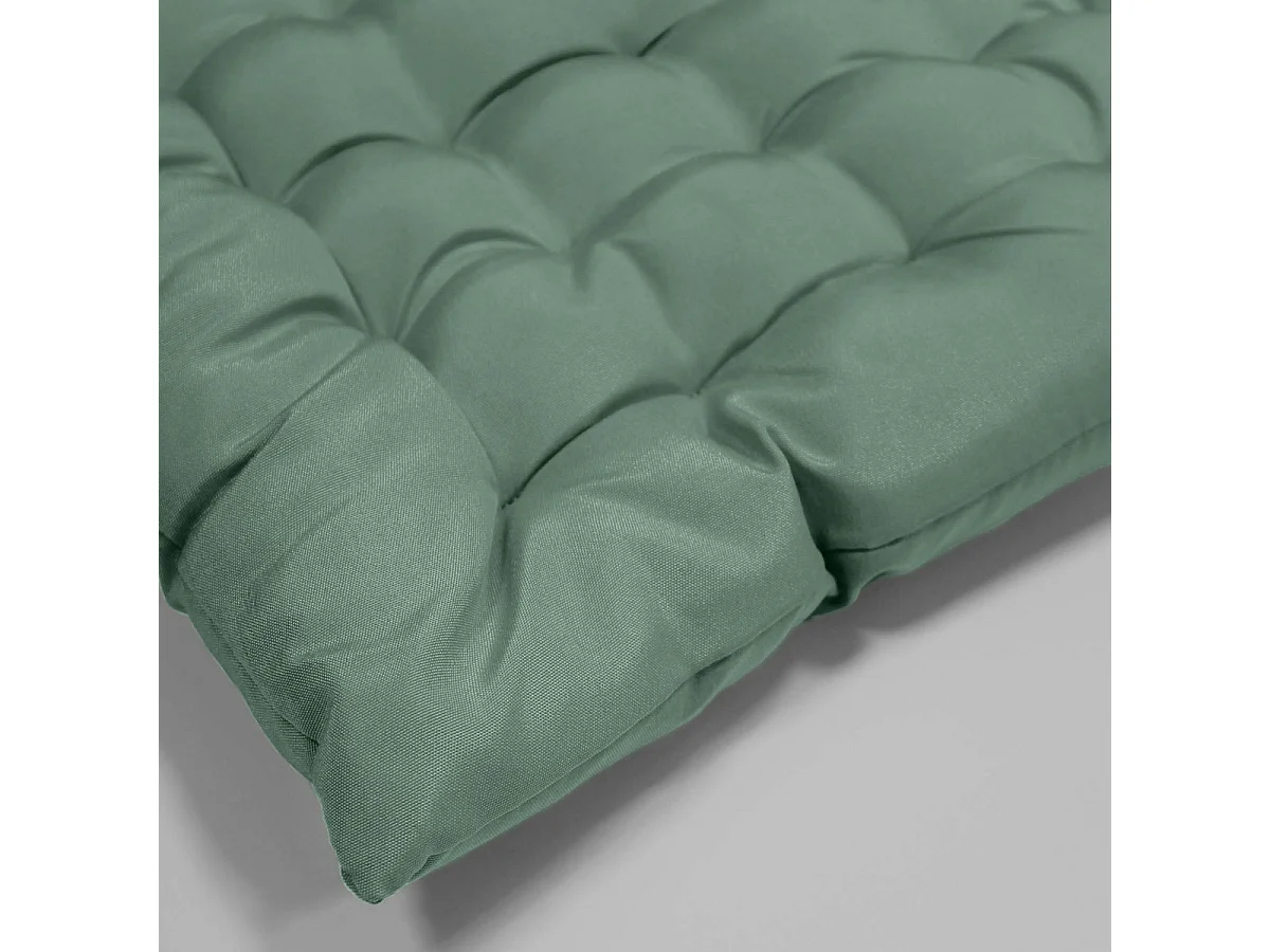 Galette de Chaise Matelassée "Essentiel" 40x40cm Vert Cèdre