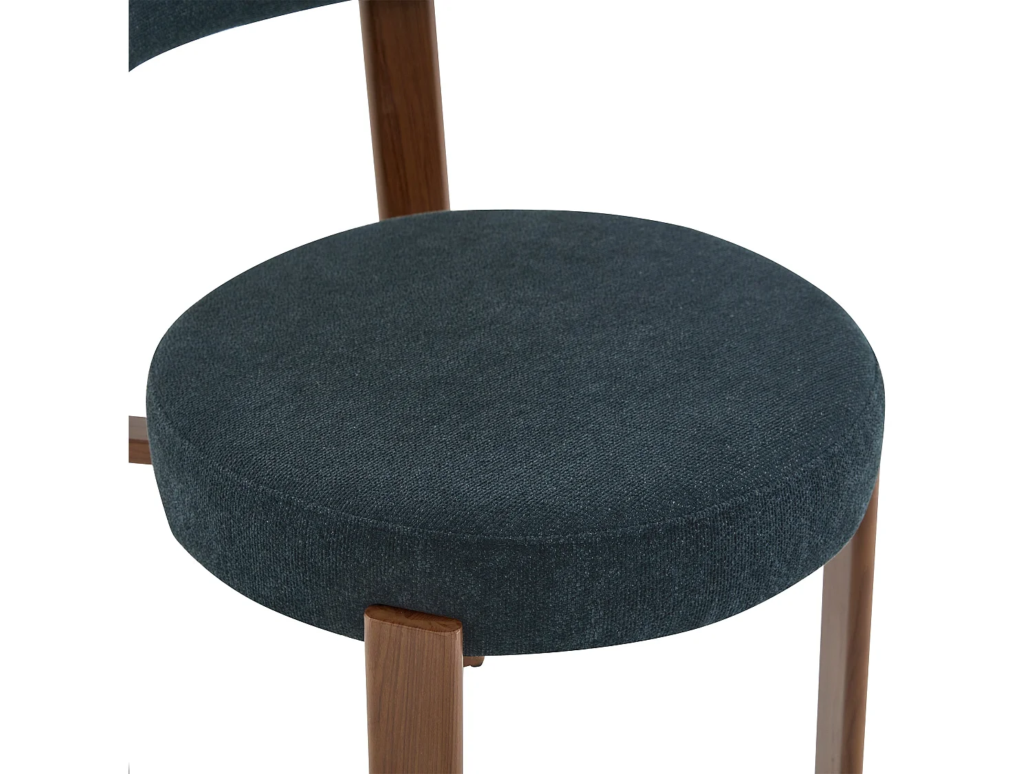 Lot de 2 chaises de salle à manger tissu noir dossier incurvé