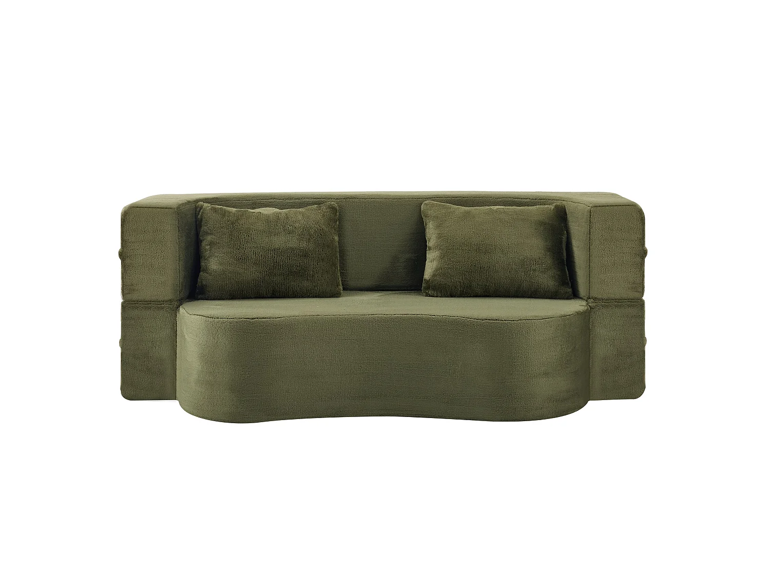 Towery Canapé-lit futon 2-en-1 grande taille 180x55cm, mousse haute densité, vert, sans montage, design moderne