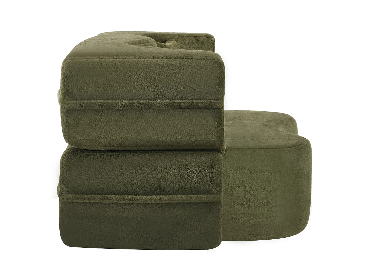 Towery Canapé-lit futon 2-en-1 grande taille 180x55cm, mousse haute densité, vert, sans montage, design moderne