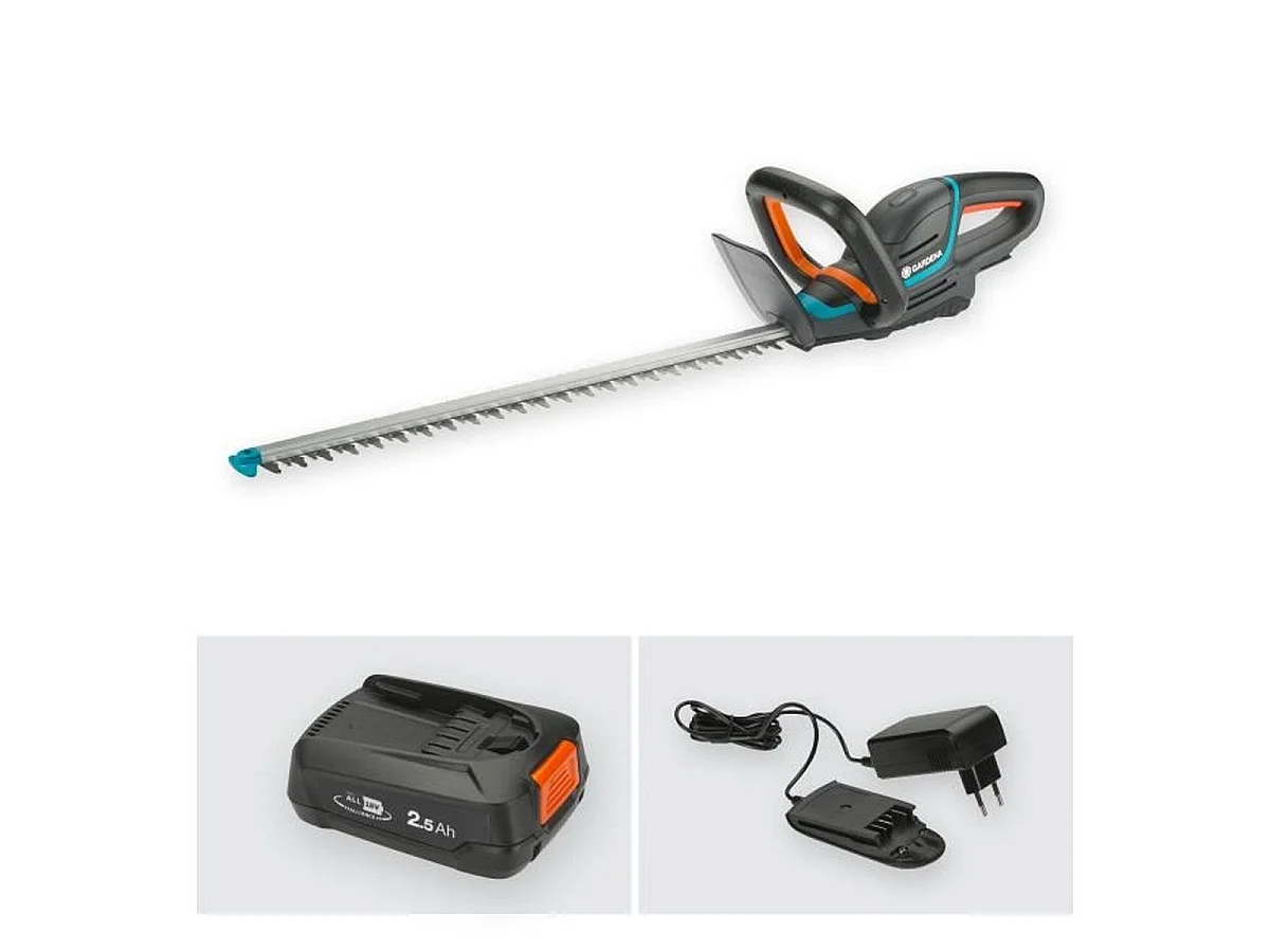 Tagliasiepi a batteria ComfortCut 60/18V 18V 60 cm con batteria agli ioni di litio da 2,5 Ah + caricabatterie