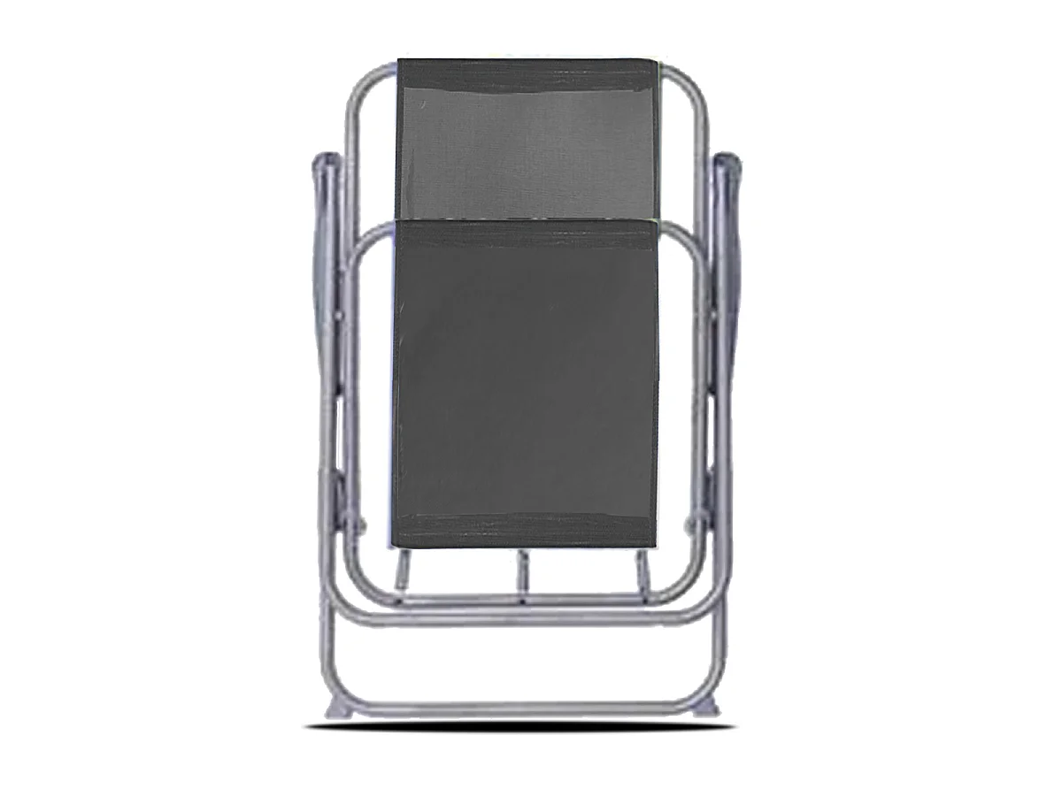 Lot de 4 Chaises Pliante pour Camping de plage, Chaise de plage Portable,Gris foncé - Longueur 43 x Profondeur 52 x Hauteur 74 cm