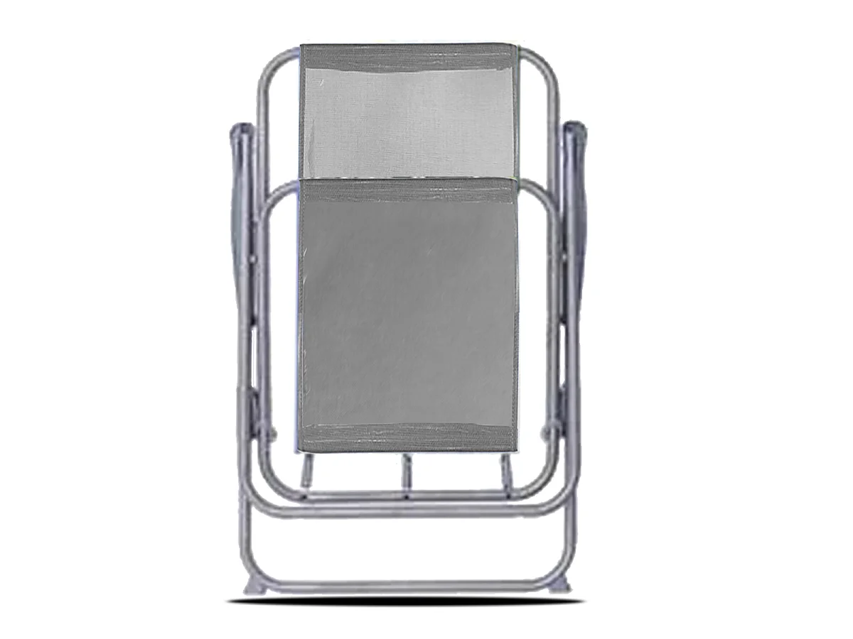 Lot de 4 Chaises Pliante pour Camping de plage,Chaise de plage Portable,gris clair-Longueur 43 x Profondeur 52 x Hauteur 74 cm