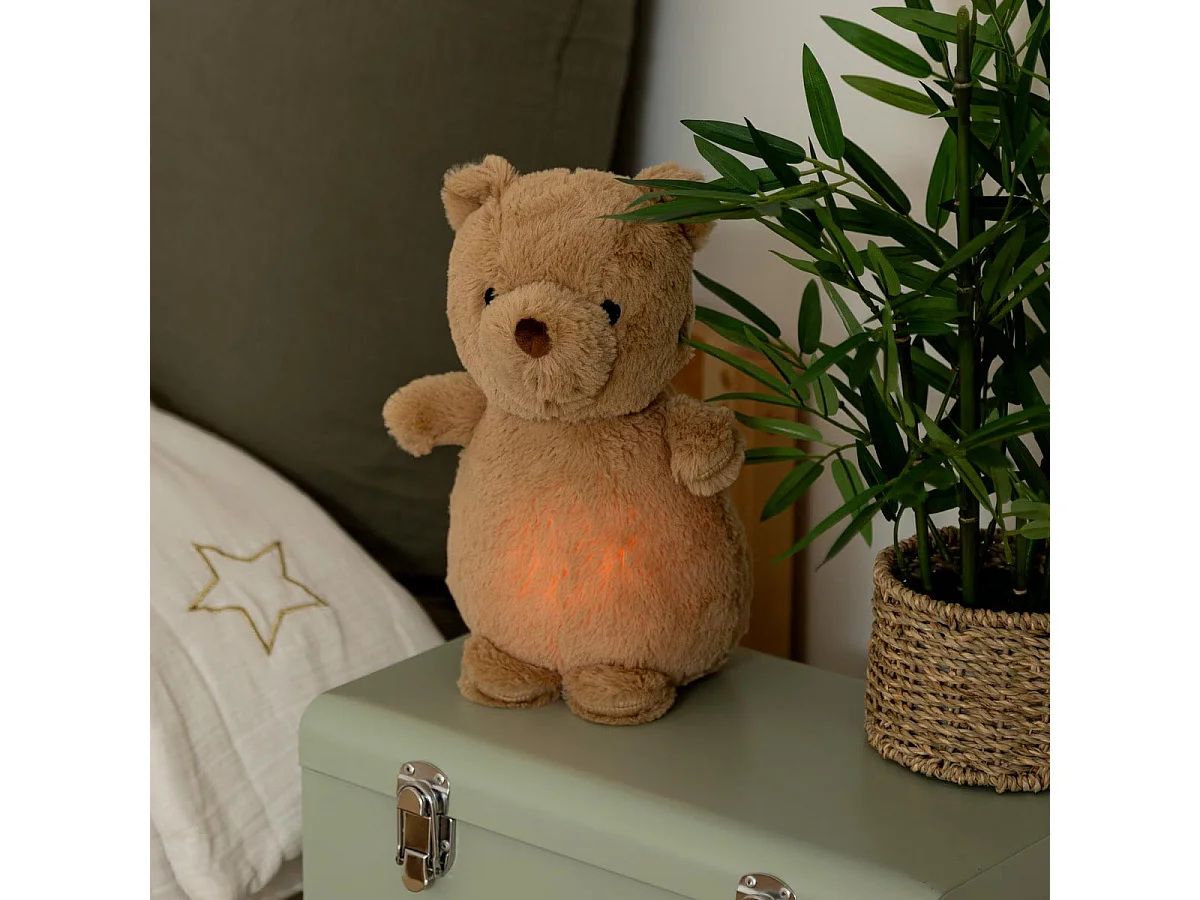 Veilleuse Enfant Multifonctions "Peluche" 27cm Marron
