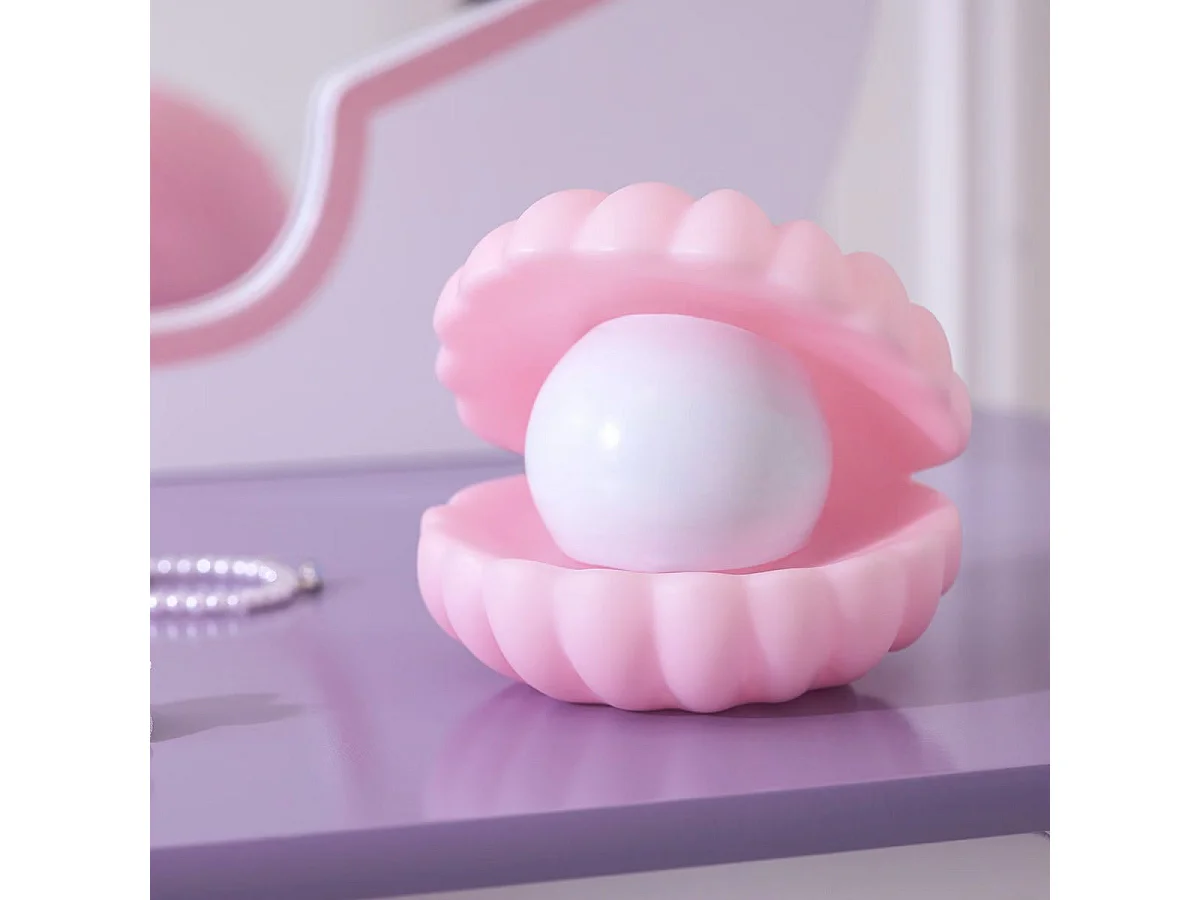 Veilleuse Enfant Coquillage "Sirène" 11cm Rose