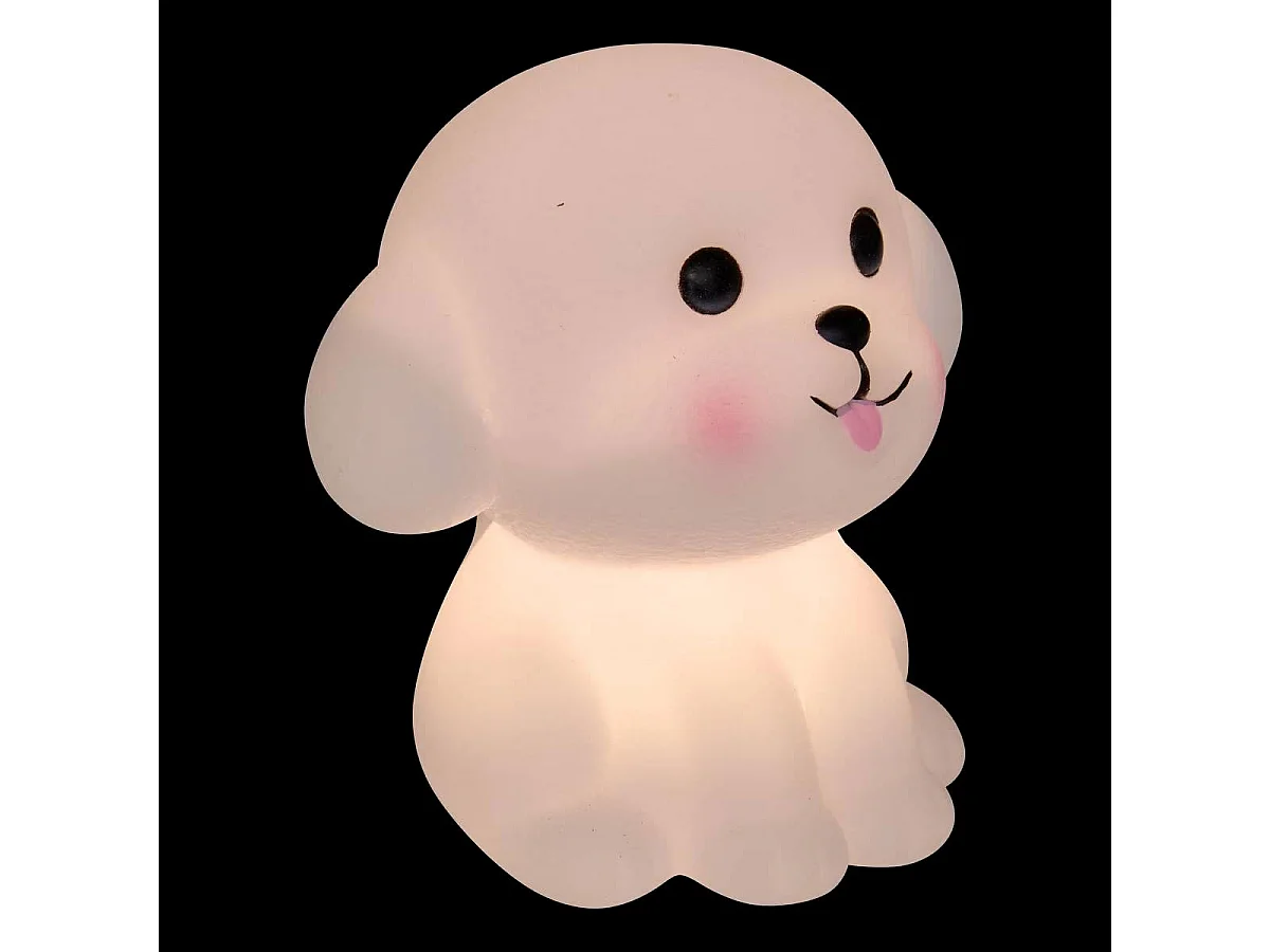 Veilleuse Enfant Chien "Softy" 9cm Blanc