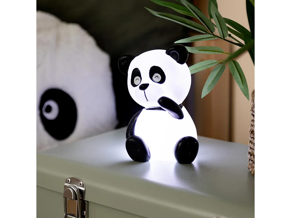 Veilleuse Enfant à Piles "Panda" 13cm Blanc & Noir