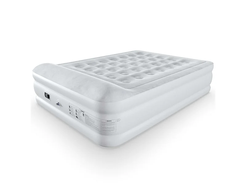 Matelas gonflable Blanc 203x152x46cm pneumatique 2 personnes  Lit d'appoint gonflable