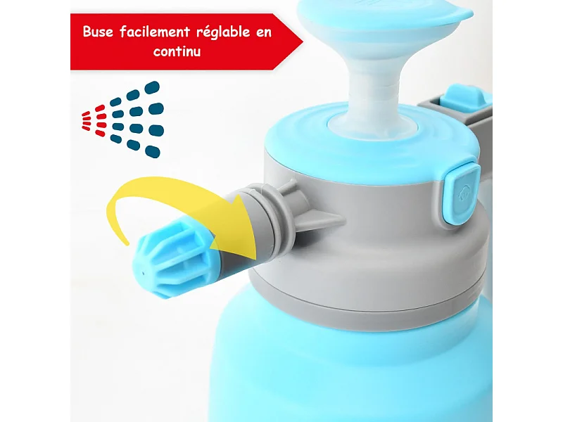 Pulvérisateur à pression 1,5L Buse réglable lance 18cm