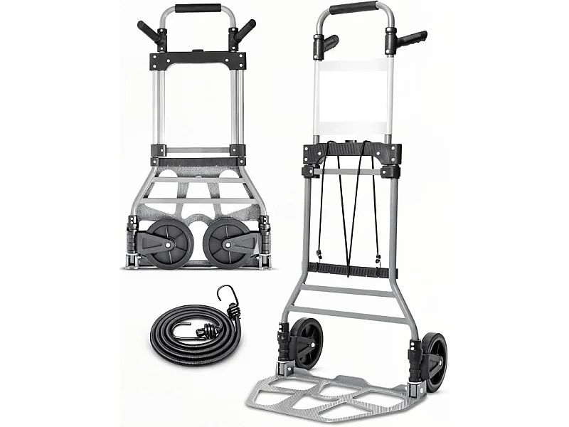 Diable pliable Chariot de transport charge max.150kg pliable grande capacité de charge