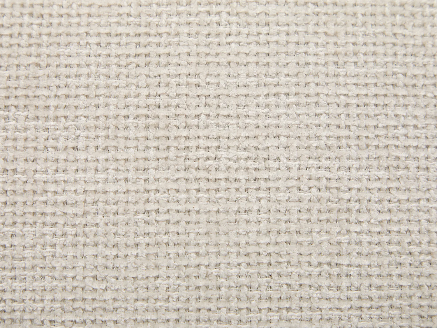 Lot de 6 chaises en tissu texturé et bois d'hévéa - Crème - SERYNA