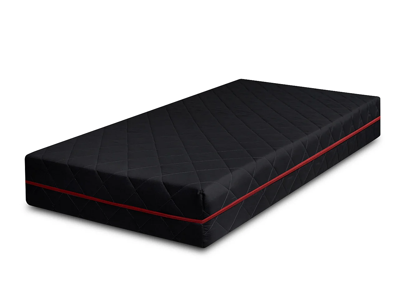 Pocketvering Matras 180x200 cm  zwart 24cm hoog met kokos 180X200