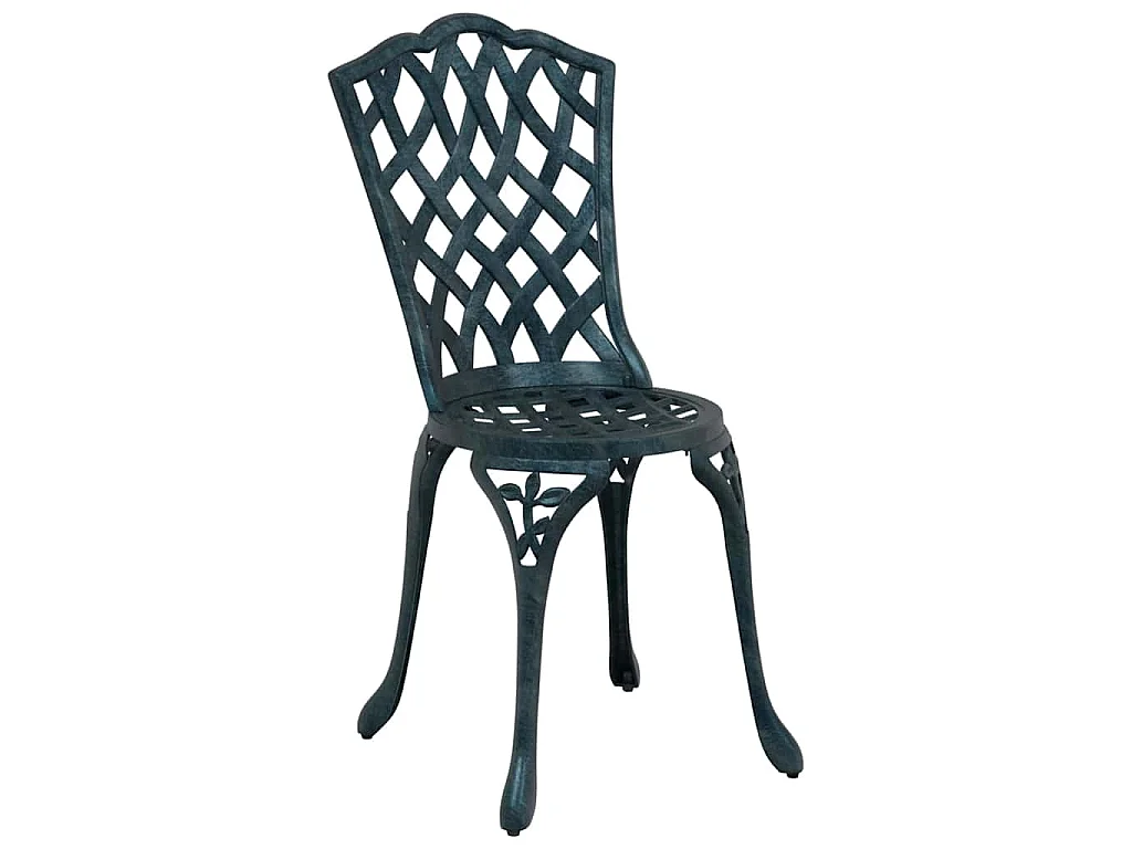 Juego Bistro de Jardín 3 piezas Verde Aluminio
