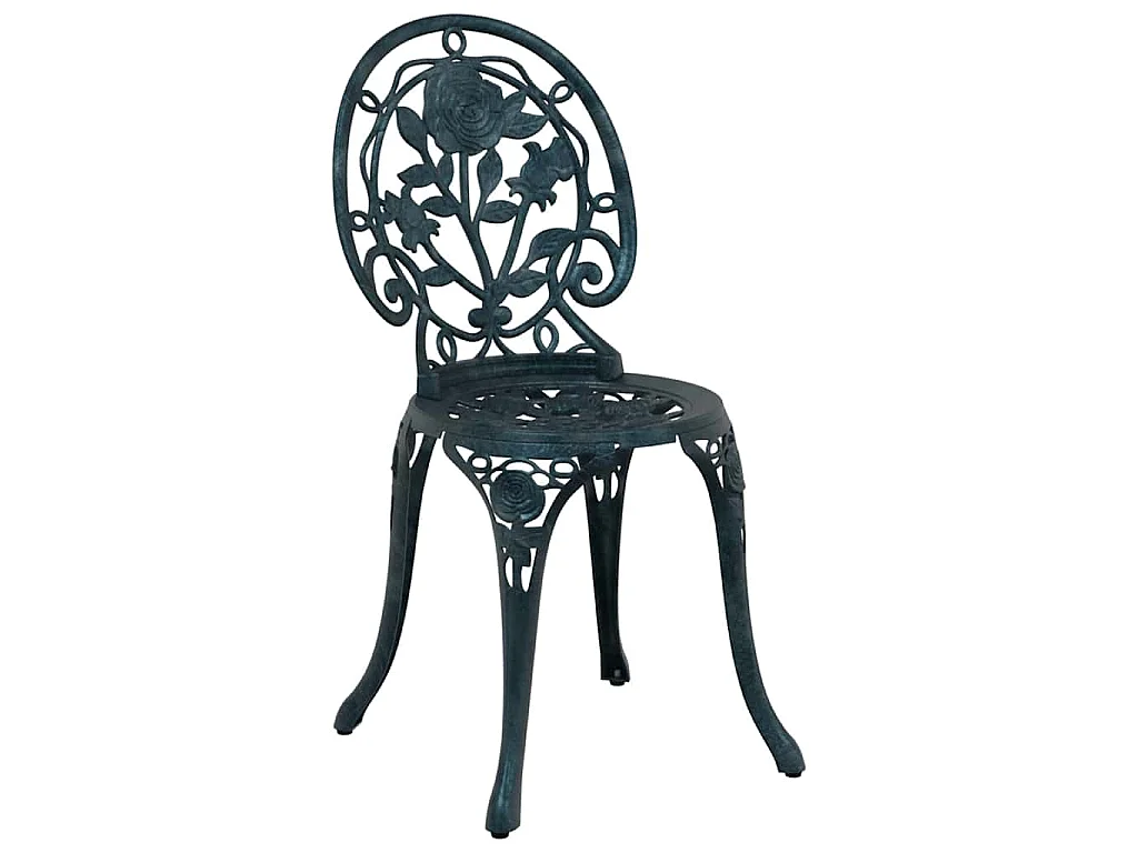 Juego Bistro de Jardín 3 piezas Verde Aluminio
