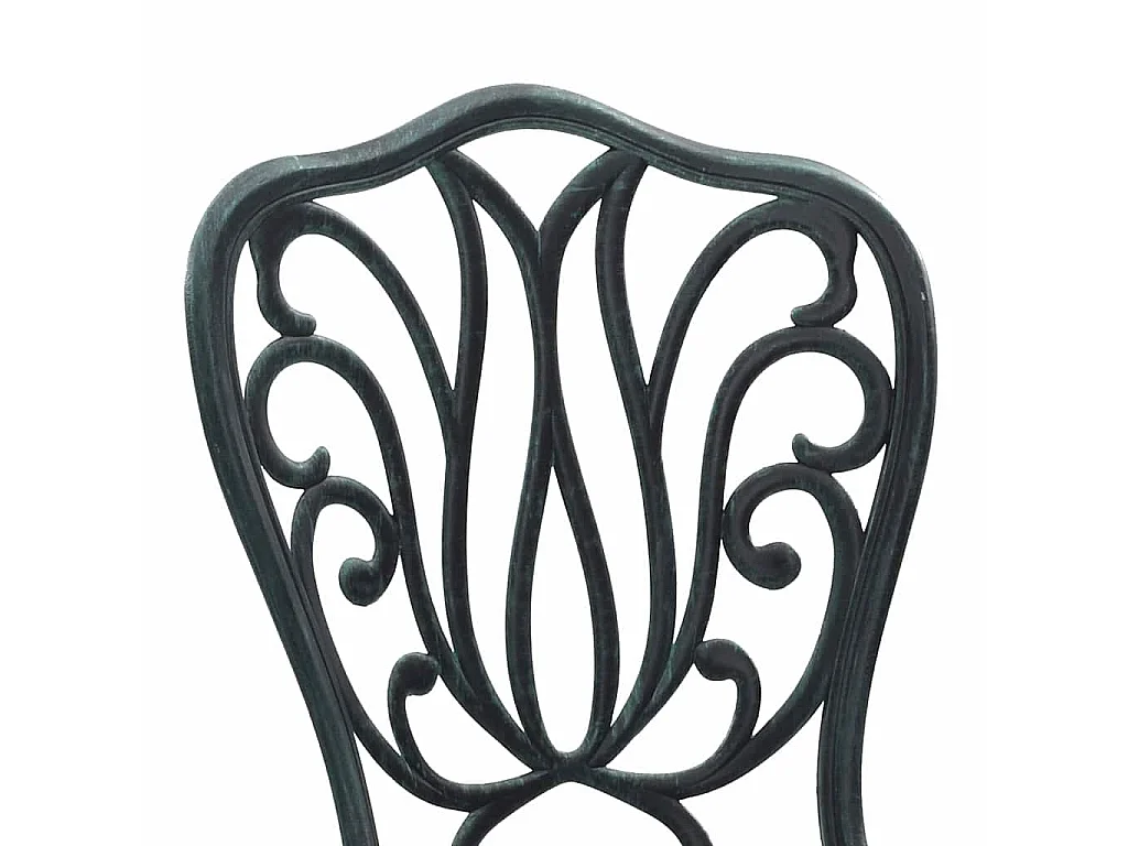 Juego Bistro de Jardín 3 piezas Verde Aluminio