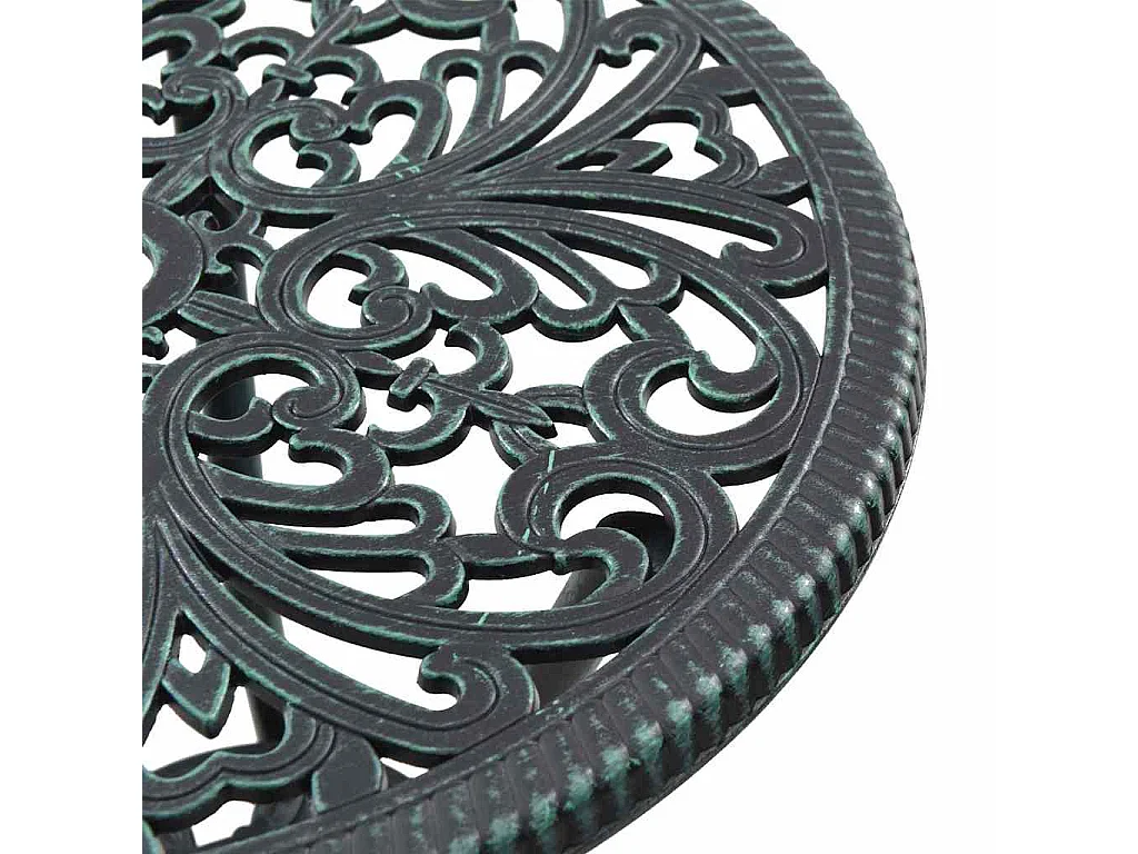 Juego Bistro de Jardín 3 piezas Verde Aluminio