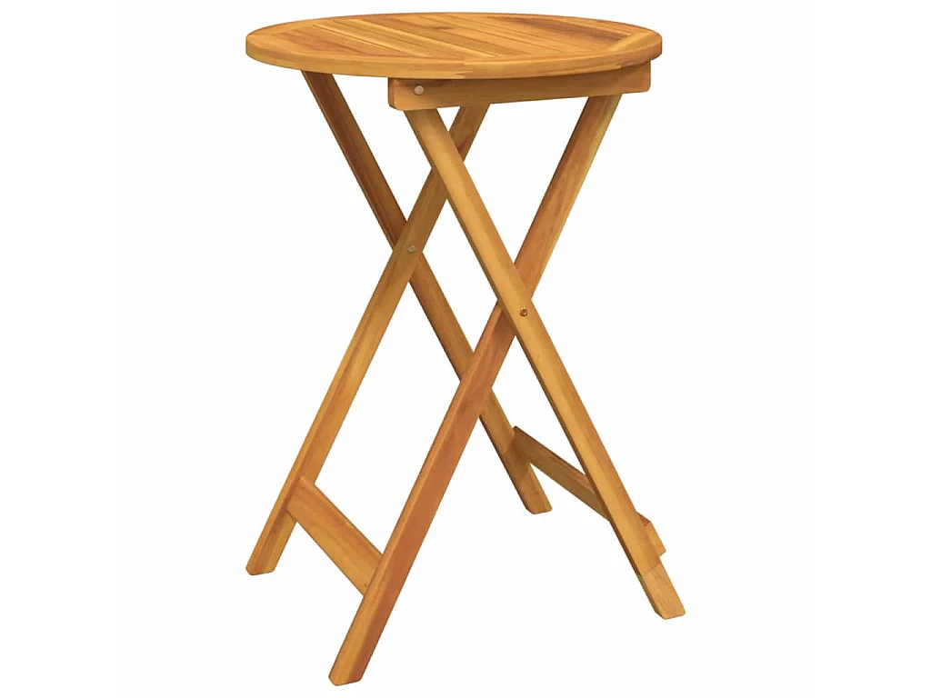 Juego Bistro de Jardín 3 piezas Marrón madera maciza de acacia