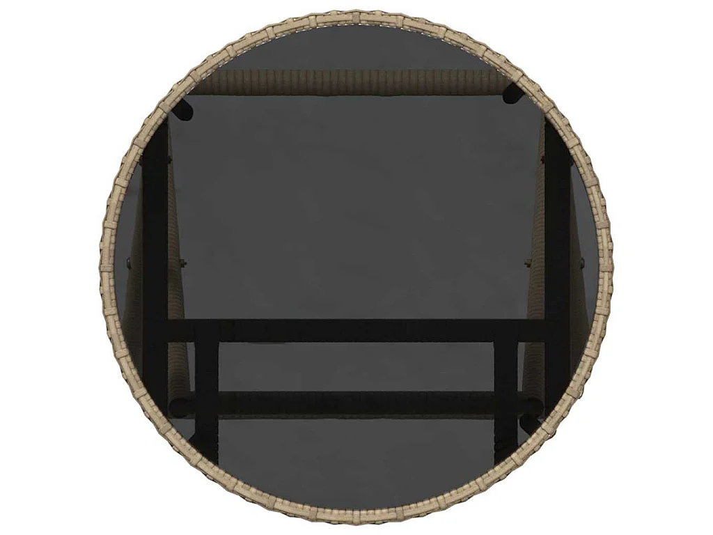 Ensemble bistro de jardin 3 pièces Beige polyrotin