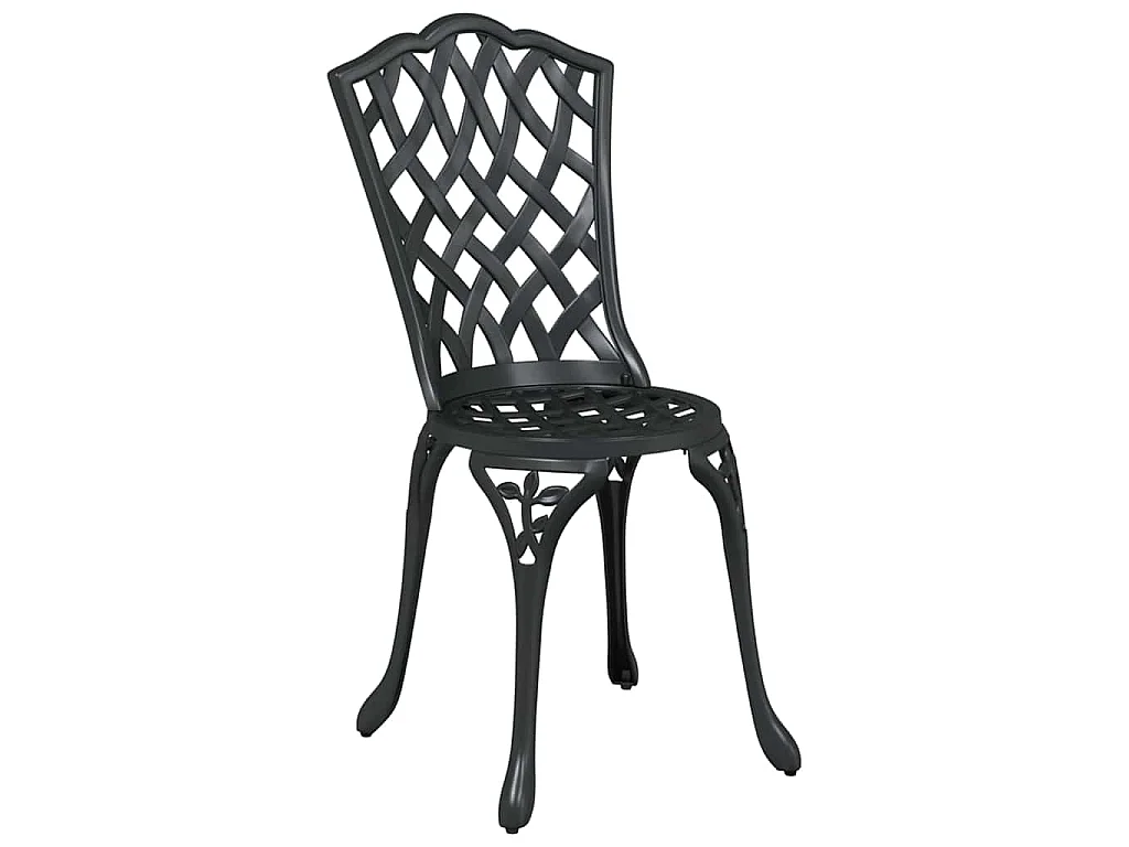 Juego Bistro de Jardín 3 piezas Negro Aluminio