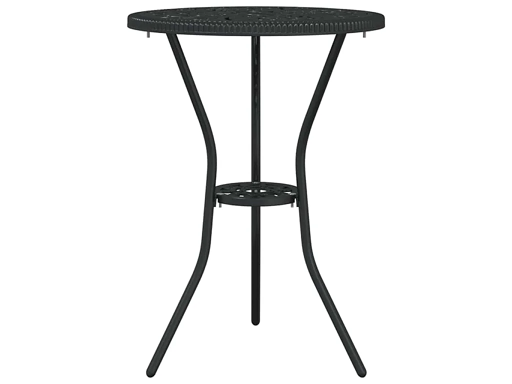 Juego Bistro de Jardín 3 piezas Negro Aluminio
