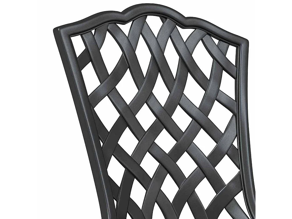 Juego Bistro de Jardín 3 piezas Negro Aluminio