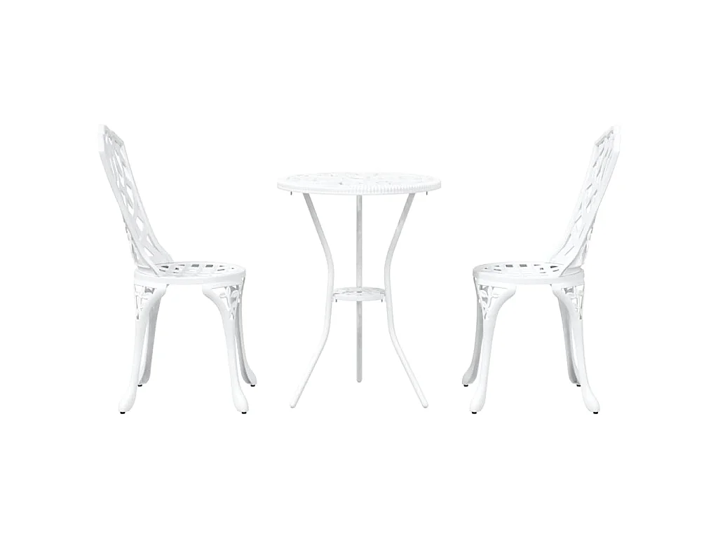 Juego Bistro de Jardín 3 piezas Aluminio