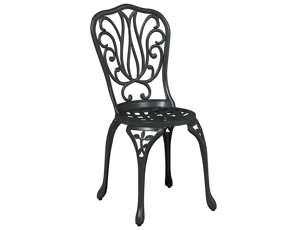 Ensemble bistro de jardin 3 pièces Noir Aluminium